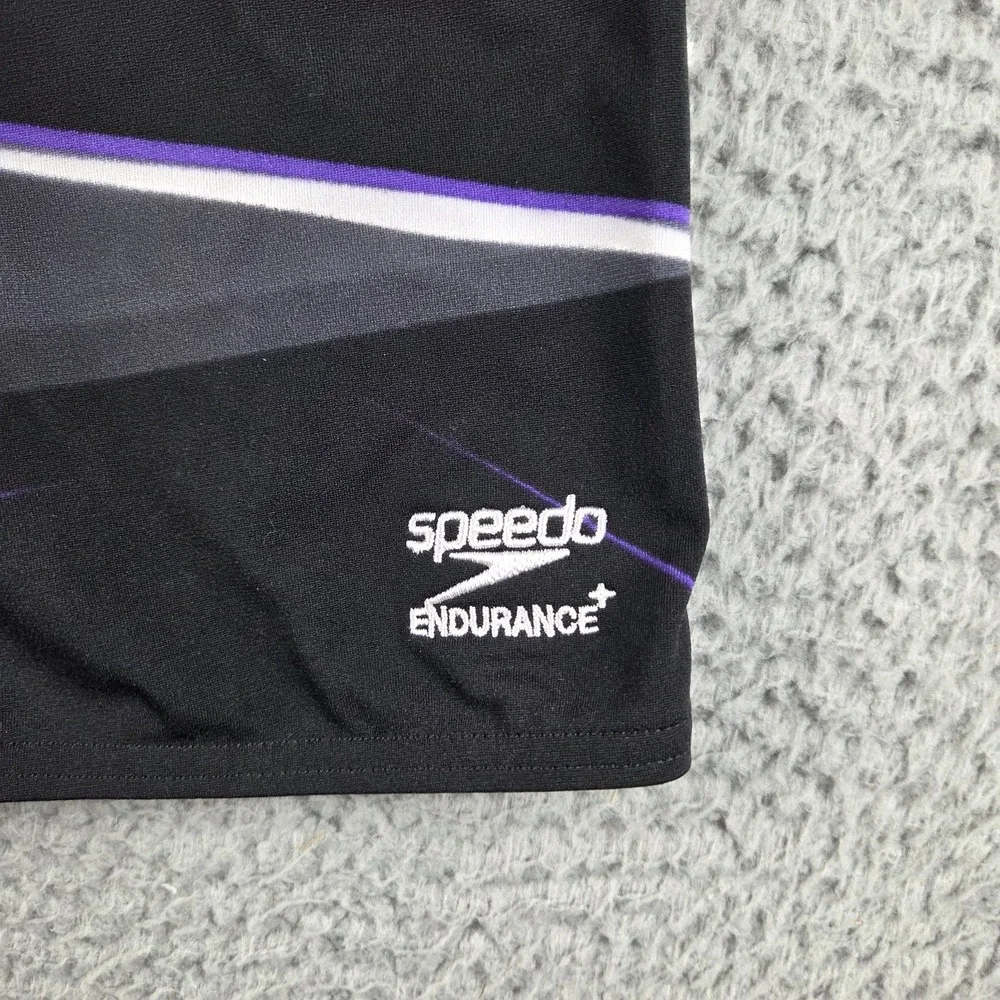 Speedo Endurance Plus Infinite Pulse Jammer Swimwear Size 34 Black Purple